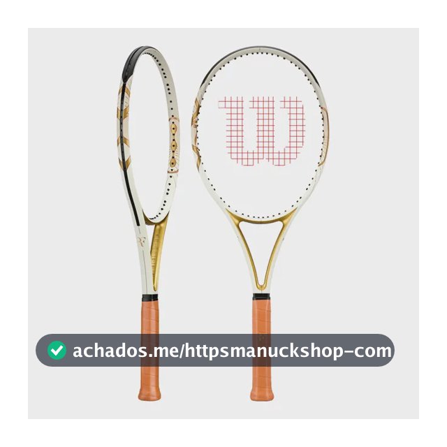 Raquete De Tênis Wilson Rf 01 Hall Of Fame Branco/dourado 3