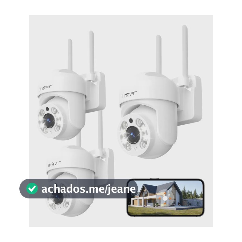Kit3 Câmeras De Segurança Icsee Visão Noturna Infravermelho Branco