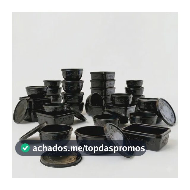 Kit 21 Potes Plásticos Com Tampa Tamanhos Variados Livre Bpa