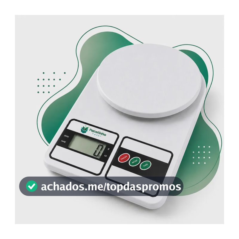 Balança Digital Precisão 10kg Cozinha Fitness Dieta Confeitaria Profissional Branca Pacotinho Decoração