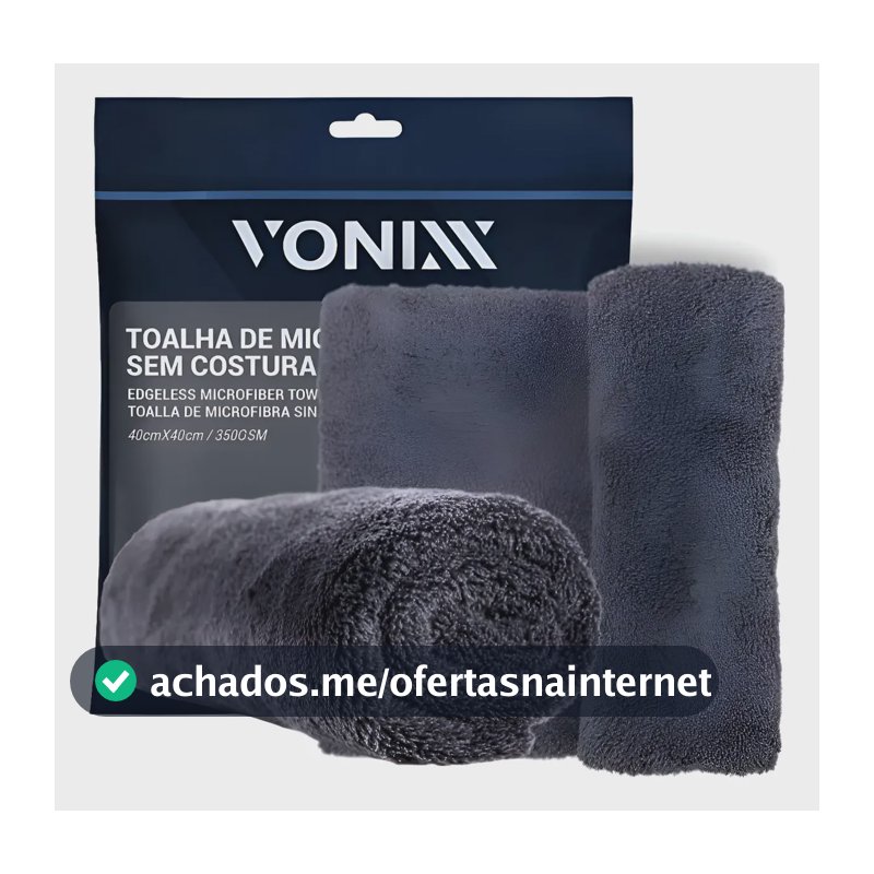 Toalha De Microfibra Vonixx - 40x40 410gsm Cinza-escuro