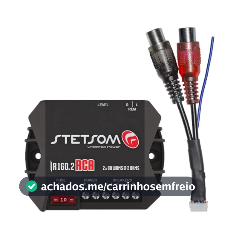 Módulo Amplificador Stetsom Iron IR 160.2 Full Range 160W, 2 Canais