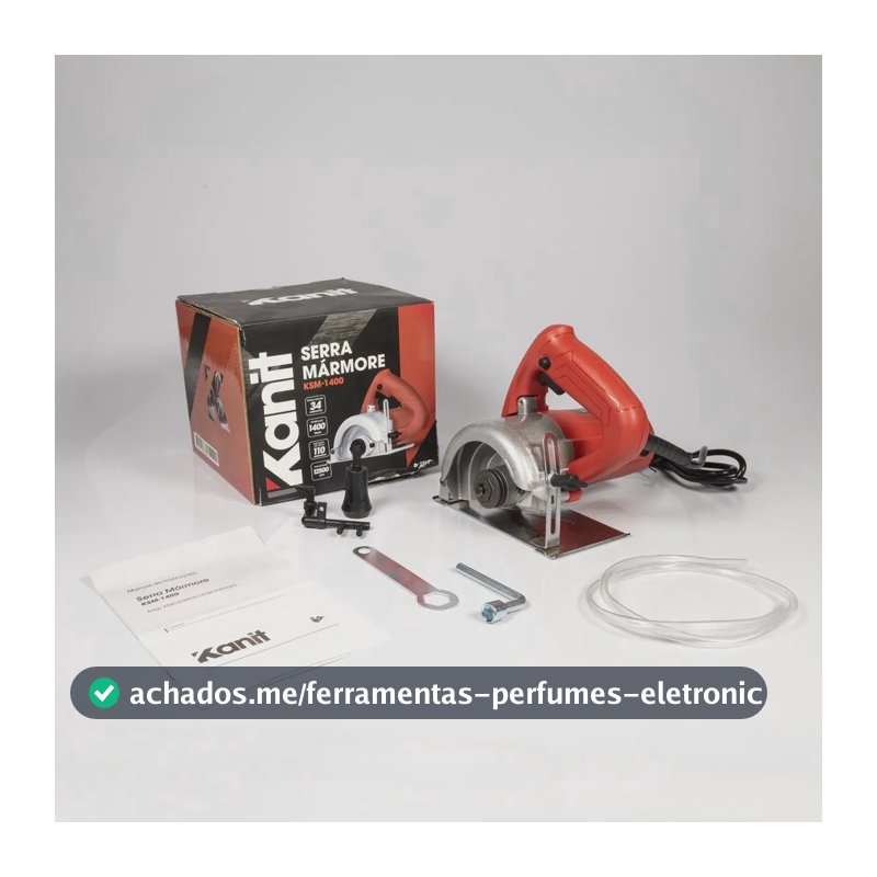 Serra Mármore Kanit P/ Corte Concreto 1400w Com Acessórios 220v