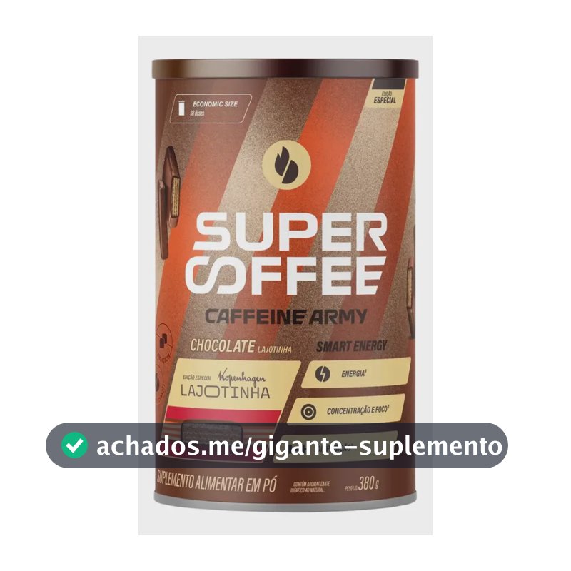 Cafeína Caffeine Army Supercoffee Classic Size em pó sabor Lajotinha x 380g
