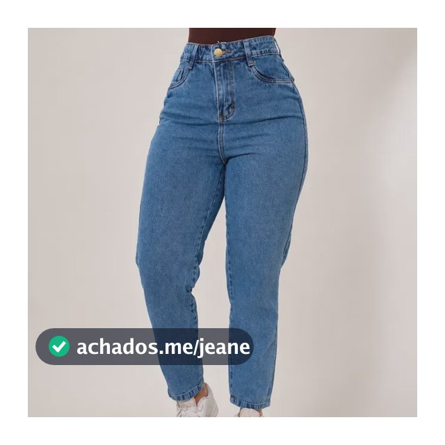 Calça Jeans Feminina Mom Cintura Alta Levanta Bumbum Algodão