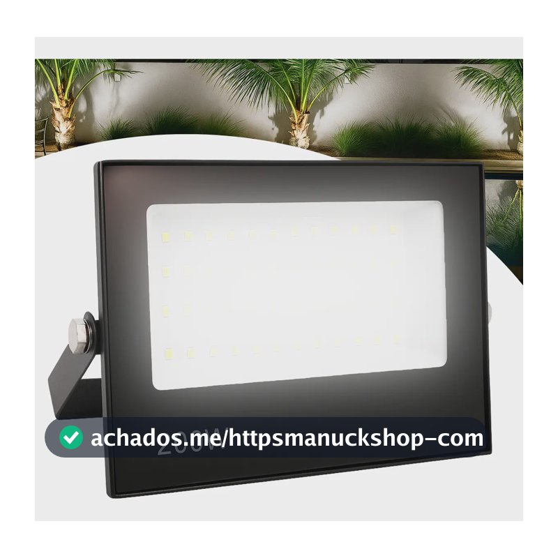 Refletor RP LED 200W Bivolt IP66 Branco Frio Alumínio Jardim