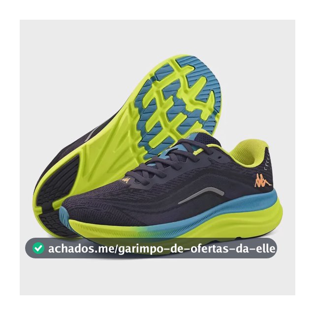 Tênis Kappa Kontroll 2.0 Masculino Feminino Corrida Academia Marinho-verde 40