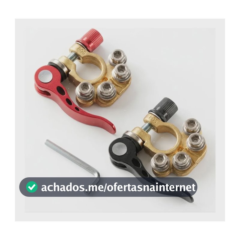 2 Conector Terminal Bateria Automotiva Engate Rápido