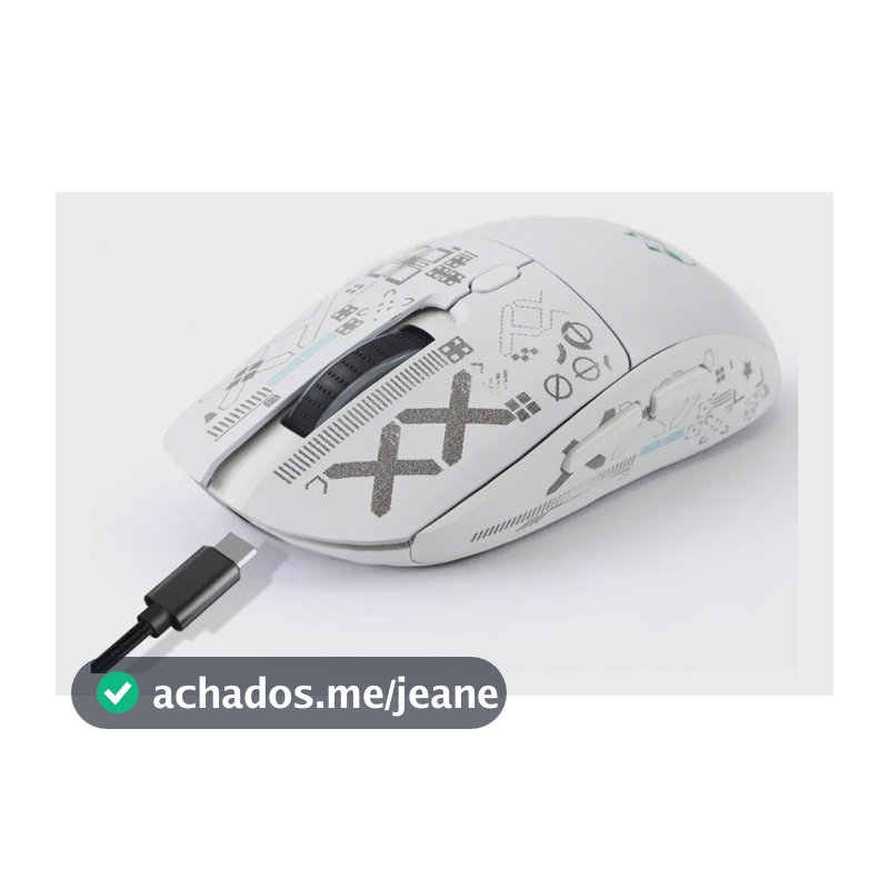 Mouse Gamer Dual-mode 2.4g Bluetooth 1600 Dpi Rgb Estampa Branco