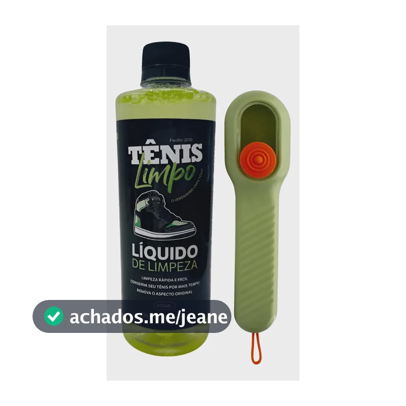 Kit Limpeza Tênis Limpo - Líquido De Limpeza + Escova