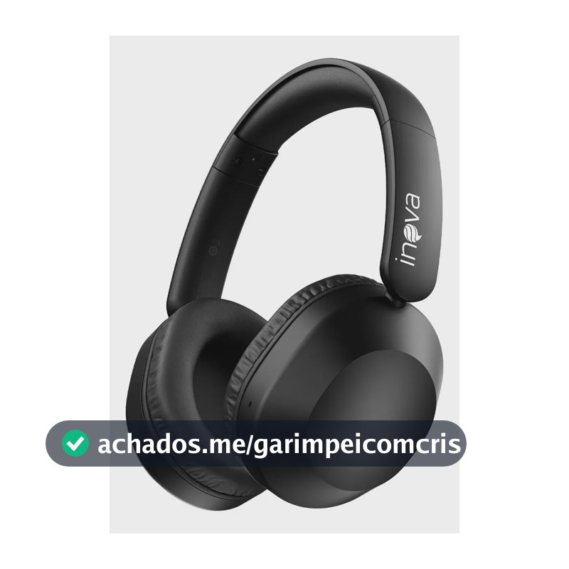 Fone De Ouvido Headphone Bluetooth 6.0 Sem Fio Premium Potente Super Bass Compatível, bateria de 50 Horas Para iPhone Samsung Xiaomi Redmi Lenovo Motorola Esportivo Caminhada Academia Cor Preto Inova