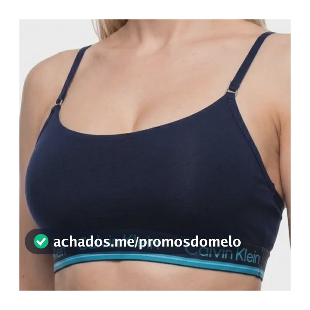 Top Sutiã Calvin Klein Algodão Original Alças Ajustáveis