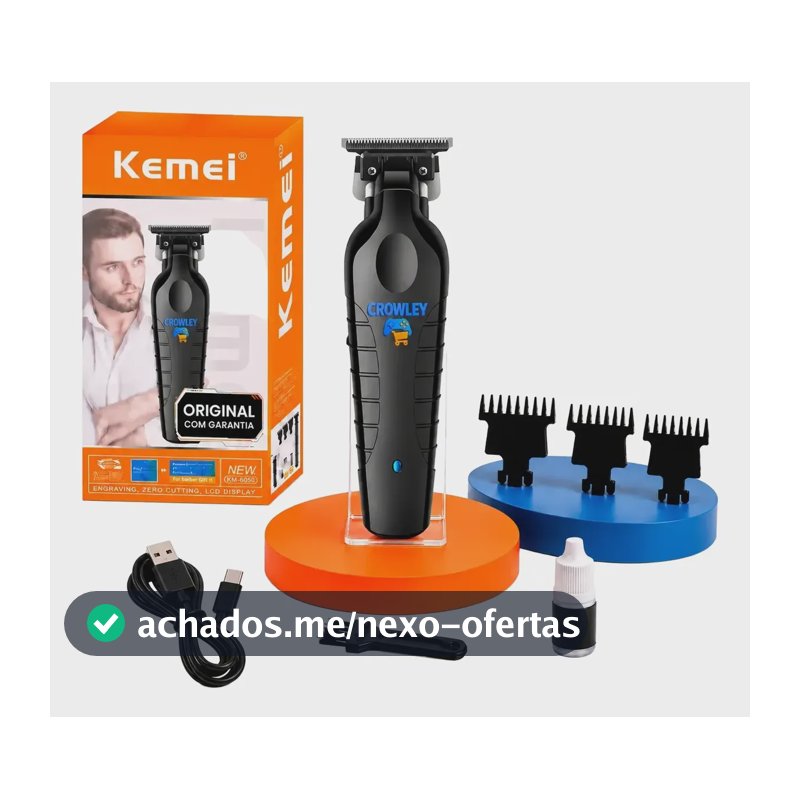 Máquina De Acabamento Profissional Kemei Km-2299 0gap Bivolt Black 127/220v