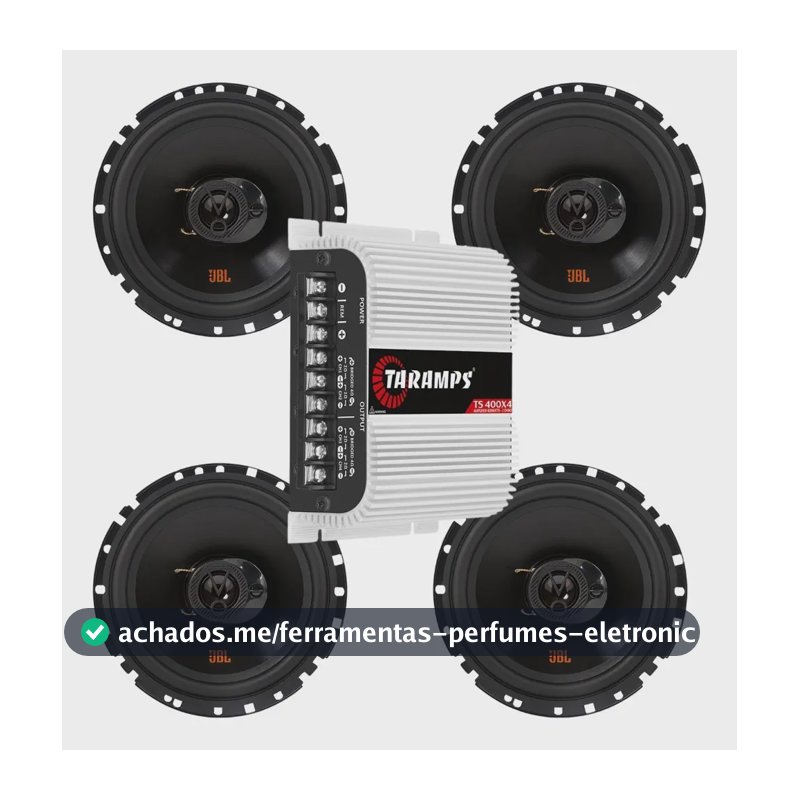 Modulo Taramps Ts400 X4 Fio + 4 Falante Jbl Flex 4 6trfx55 Cor Branco