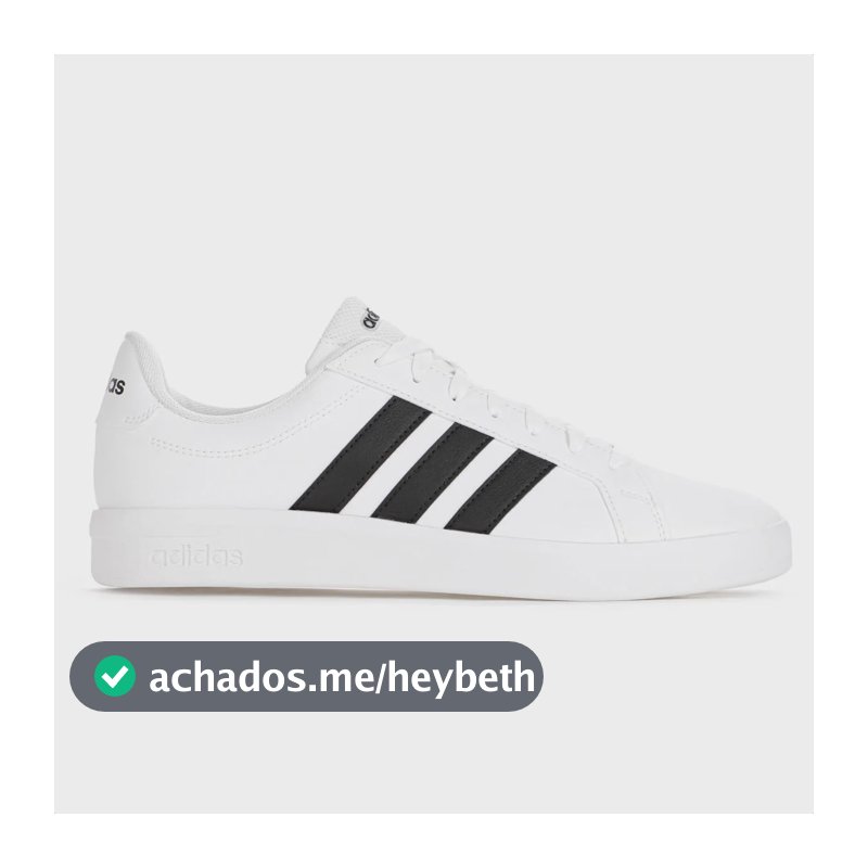 Tênis adidas Grand Court Base 3.0 Elegante Macio Branco 40 Br