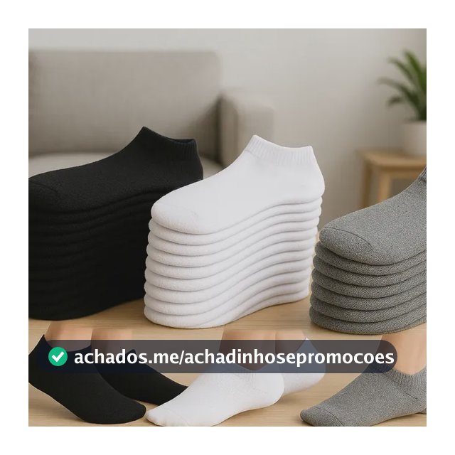 Kit 24 Pares Meia Soquete Cano Curto Unissex Atacado Cores