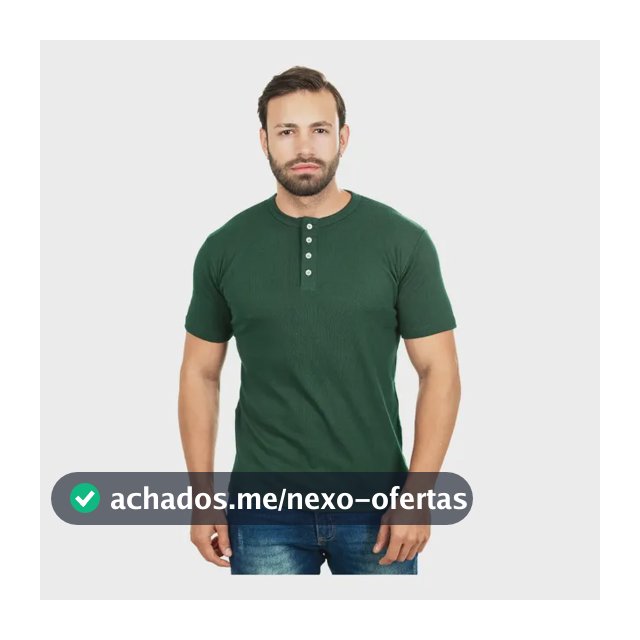 Camiseta Henley Masculina Jsilver Slim Manga Curta 4 Botões