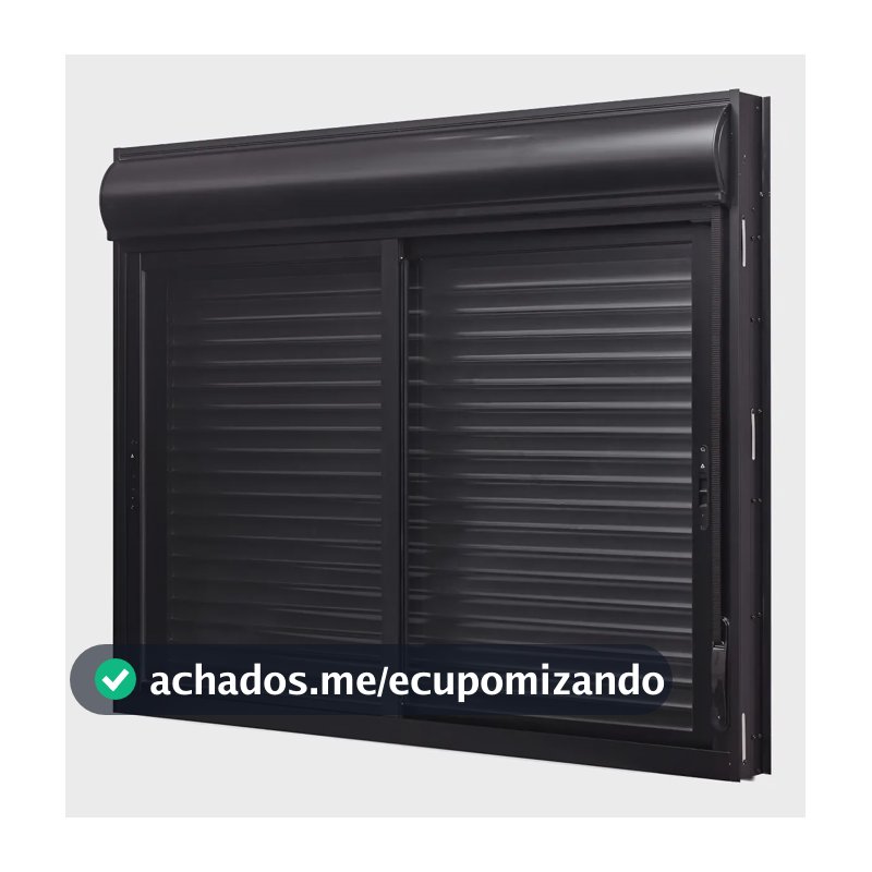 Janela De Aluminio Veneziana Com Persiana Integrada Wt Aço Cor Preto