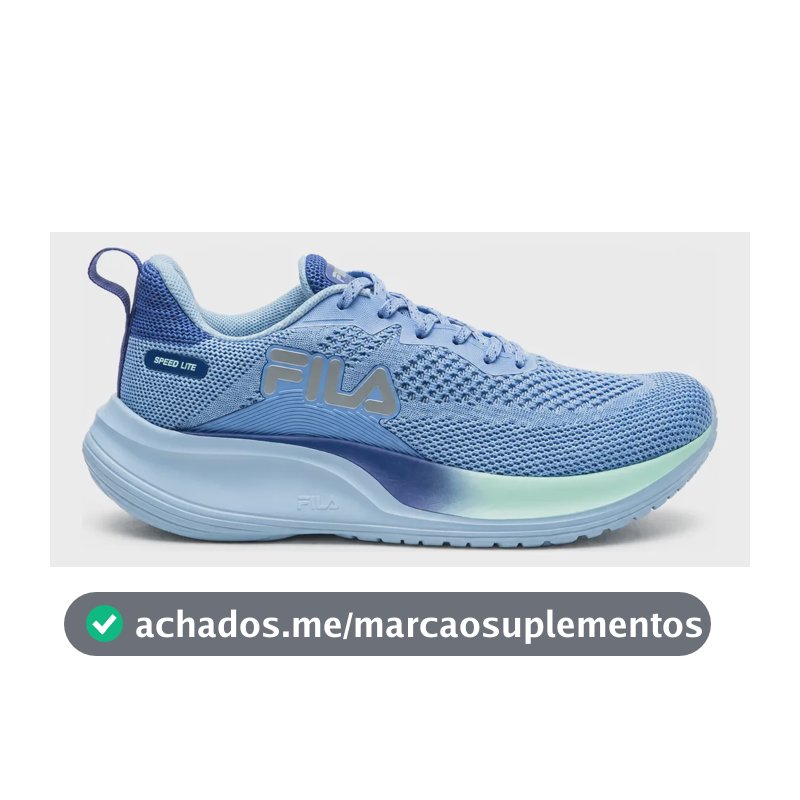 Tênis Fila Feminino Speed Lite Corrida E Treino Confortável Azul 38 Br