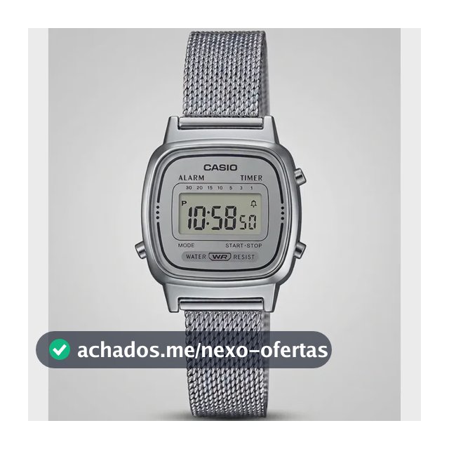 Relógio Casio Feminino Vintage Prata Original La-670wem-7df Prateado Prata