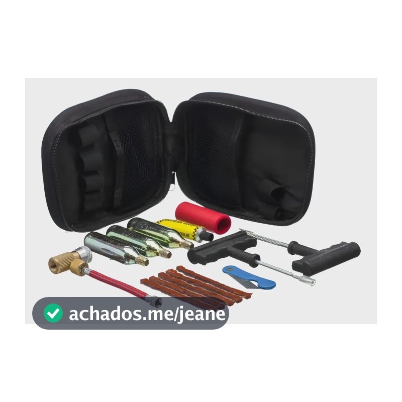 Kit Viagem De Moto Reparo Furo Conserto Pneu S/ Camara Co2