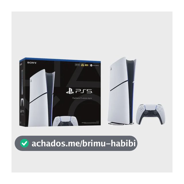 Playstation 5 Edição Digital 825gb 1 Controle Branco Sony Branco