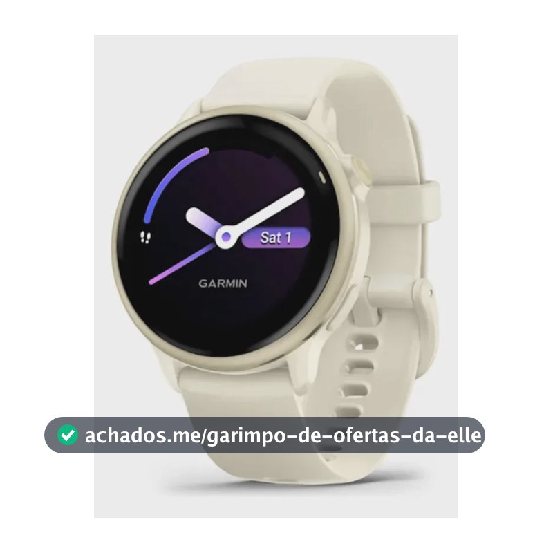 Relógio Garmin Vívoactive6 Monitor Cardíaco De Pulso E Gps Branco Esportivo