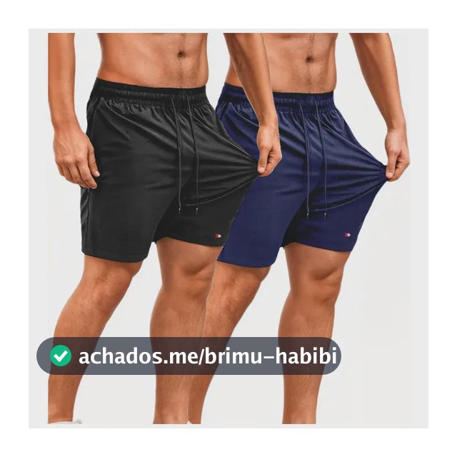 Kit 2 Shorts Bermuda Tactel Elástico Sandrini Academia Sport