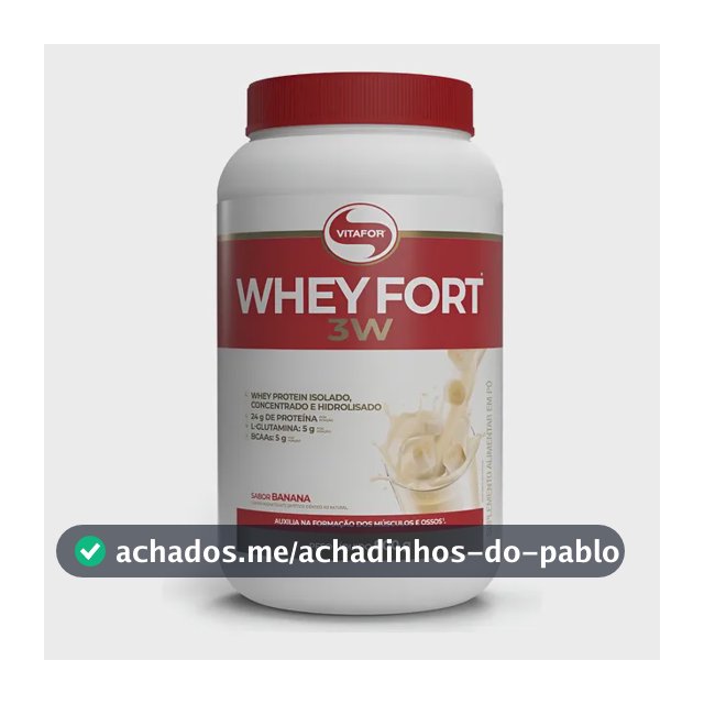 Whey Fort 3w Banana 900g Vitafor Banana