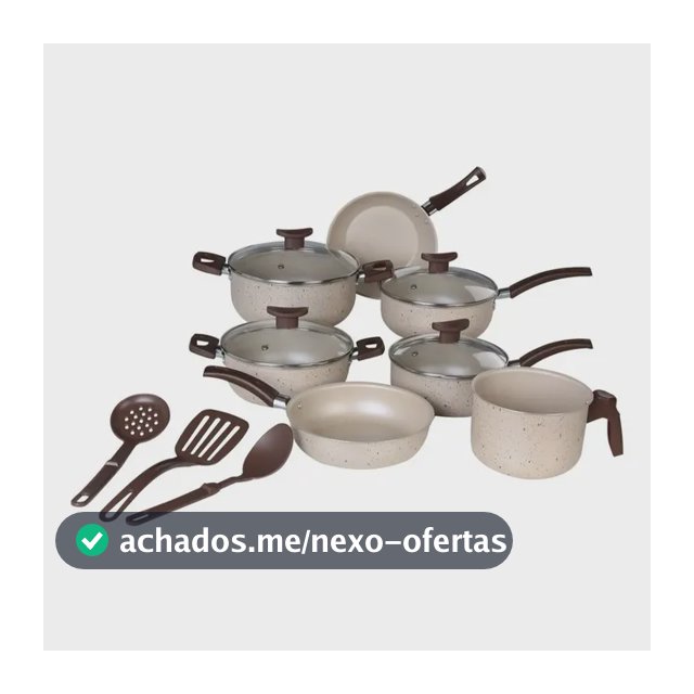 Jogo de Panelas Antiaderente de Alumínio Bianco Premium com 10 Peças