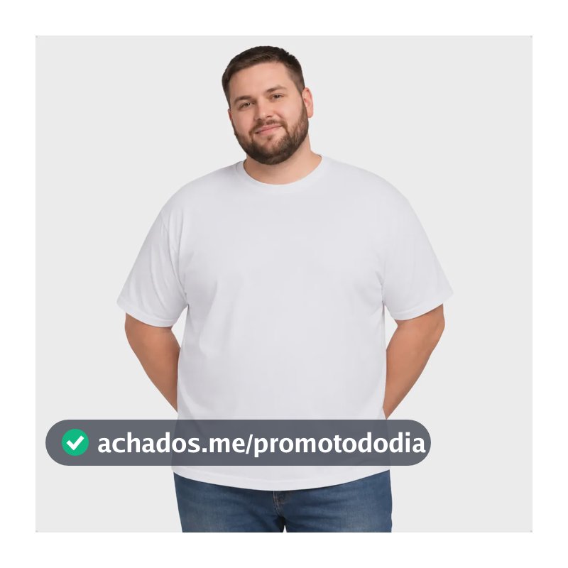 Camiseta Básica Masculina Plus Size Extra Grande Algodão