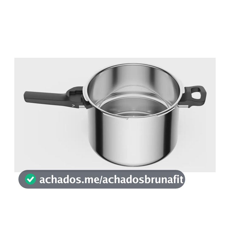 Panela De Pressão Rochedo Trendy Trendy 6 Litros Cinza (aço Inox)