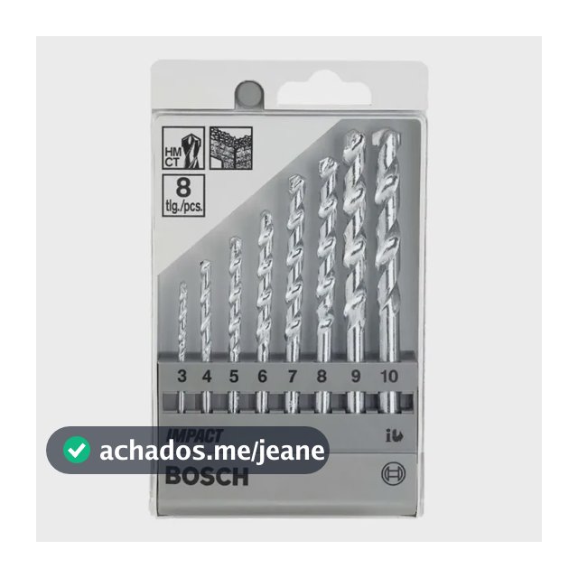 Conjunto de 8 brocas para alvenaria Bosch Cyl-1 Ø3-4-5-6-7-8-9-10mm