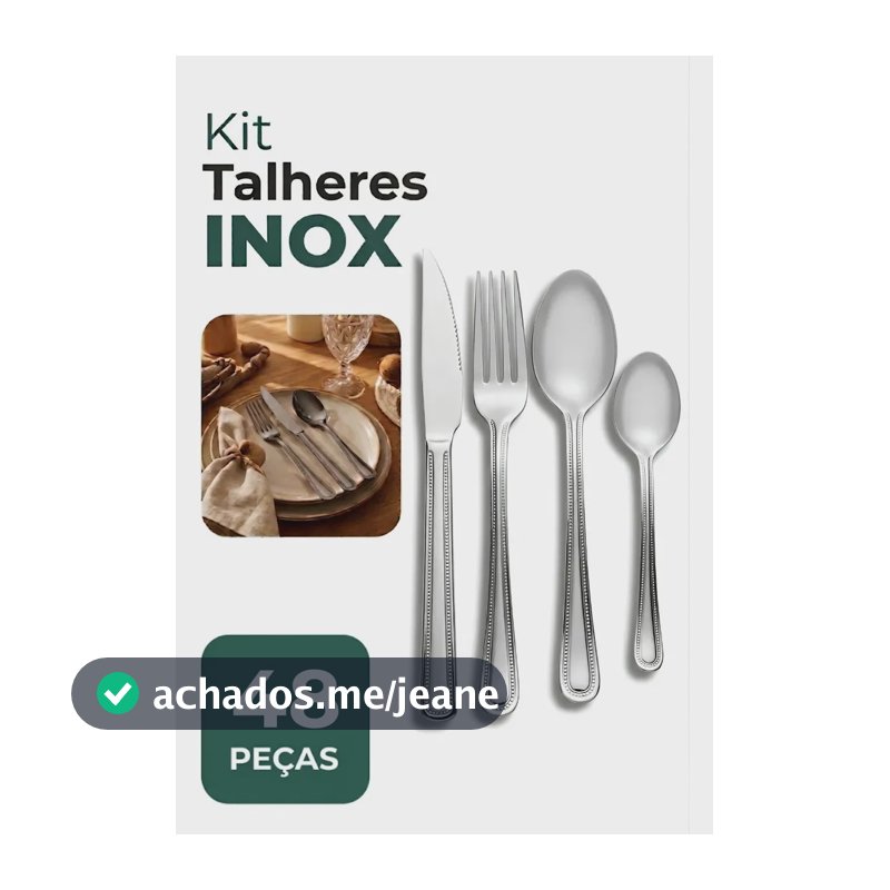 Jogo de Talheres 48 Peças Aço Inox Faqueiro Completo para 12 Pessoas Buffet Garfo Faca Colher Inoxidável Vivatutto