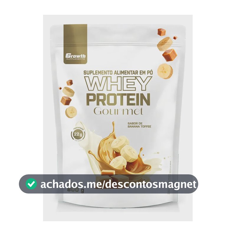 Whey Protein Gourmet 800g Growth Supplements - Banana Toffee Banana Toffee