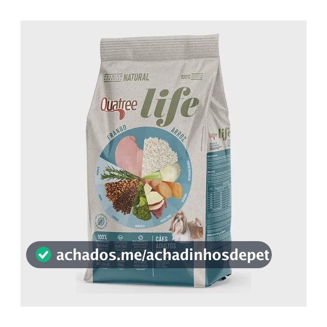 Ração Quatree Life Cão Adulto Raça Pequena Frango/Arroz 15kg