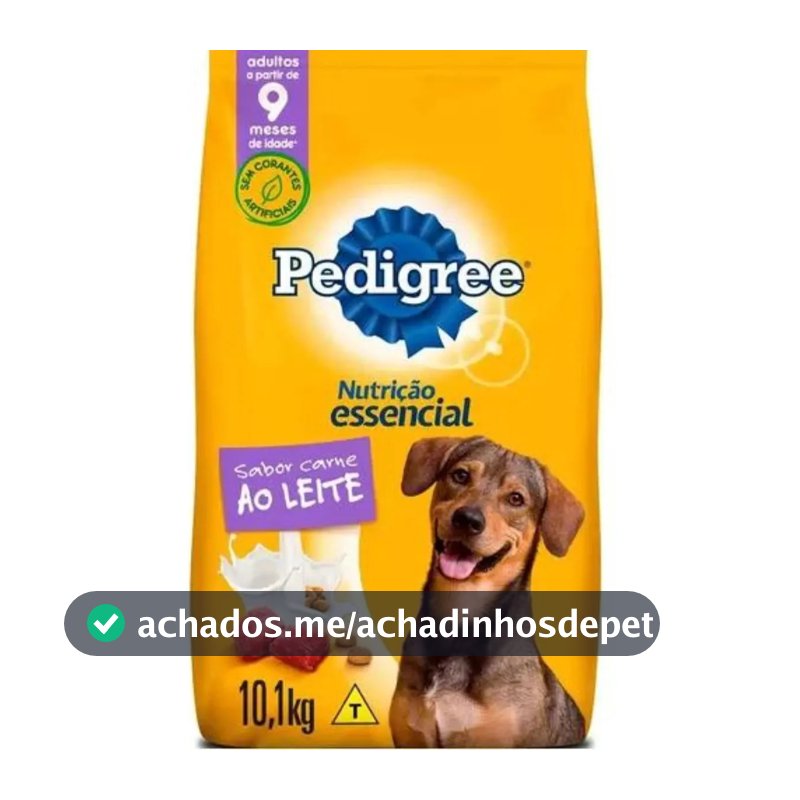 Ração Pedigree Adulto Nutrição Essencial Ao Leite 10kg