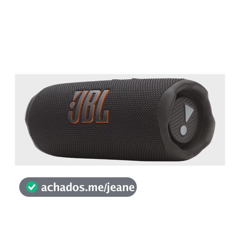Caixa De Som Flip7 Bluetooth Prova D'água Preta Jbl Bivolt Preto 127/220v