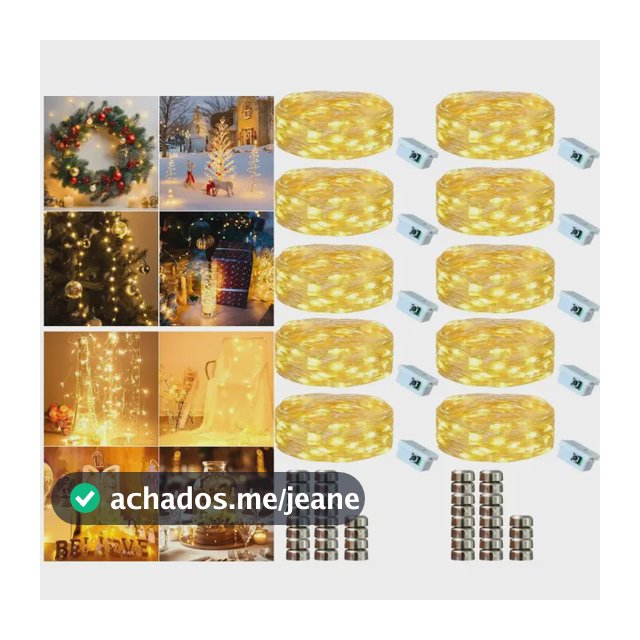Kit 10 Fio Fada Lph Decoração Iluminação Casamento Festas Artesanato Luzes De Fada Led 2m 20 Leds Luz Branco Quente Cordão Luz Pisca Pisca Árvore De Natal