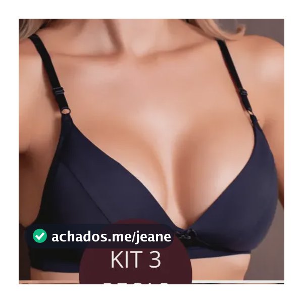Kit 3 Sutiã Fernanda Mapolla Feminino Microfibra Mapolla