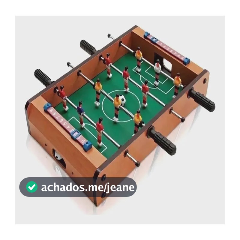 Mini Futebol de Mesa Totó Pebolim 51x32x9 cm Portátil MDF Infantil