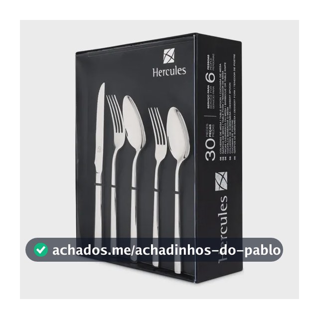 Faqueiro Jogo De Talheres Mykonos 30 Peças Hercules Aço Inox Cor Prateado