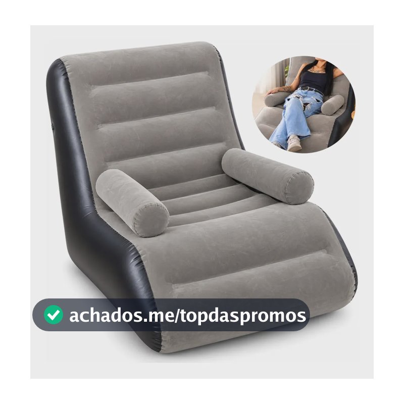 Sofá Poltrona Ultra Lounge Inflável Para Diversos Ambientes Marrom