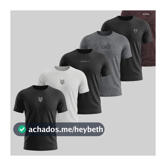Kit 6 Camisetas Mais Procuradas Alpha