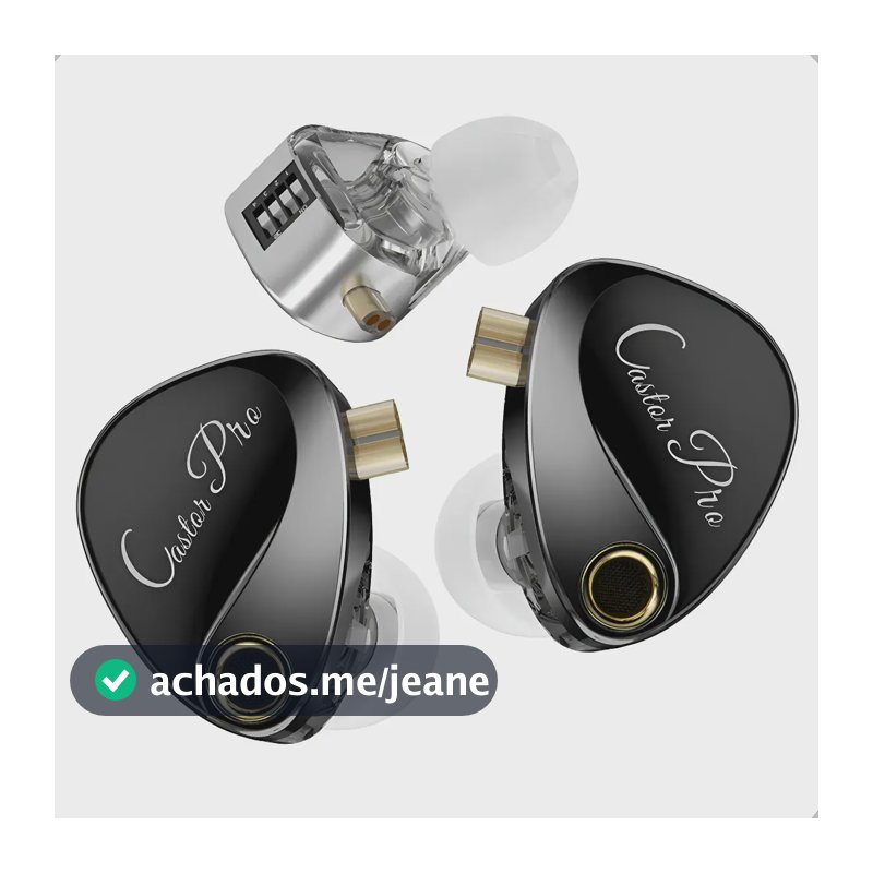 Fones De Ouvido Kz Castor Pro Bass Version Switch Sem Mic Preto