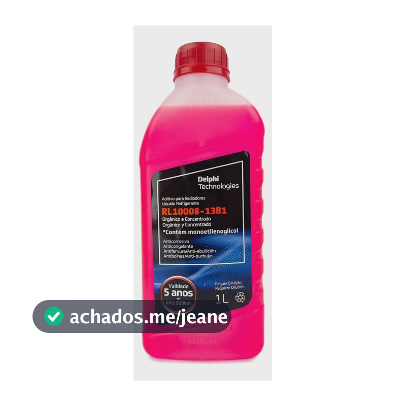 Aditivo Radiador Super Concentrado Vermelho Rosa Delphi RL10008 1 L