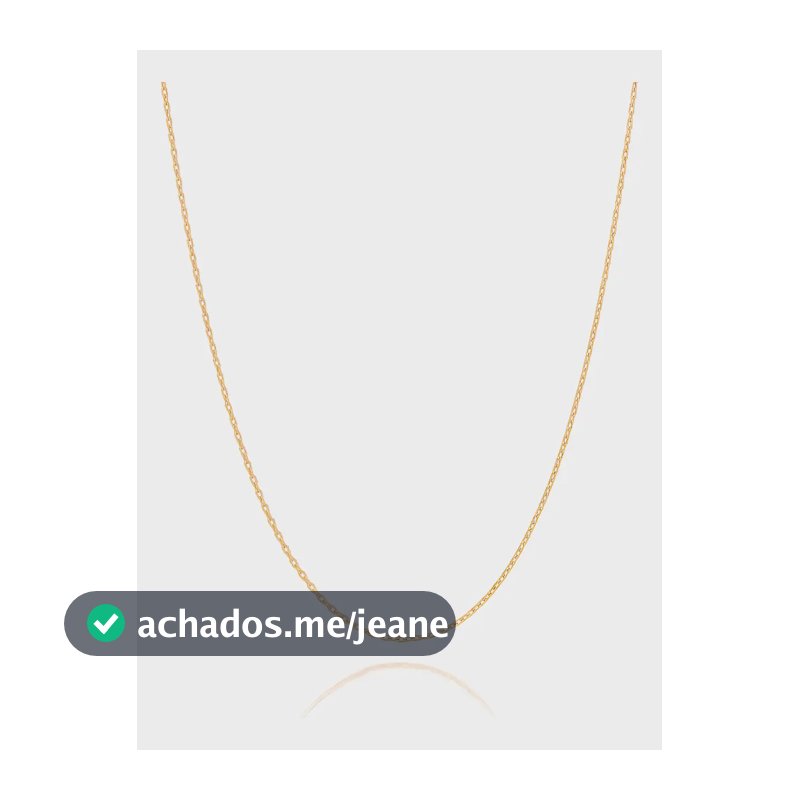 Cordão Rommanel Elo cadeado 42cm Banhado a Ouro
