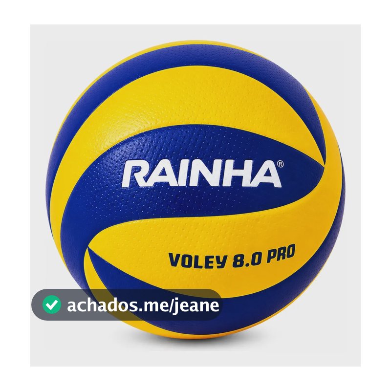 Bola De Vôlei Rainha 8.0 Pro Oficial Para Quadra Amarelo/azul