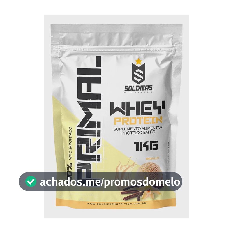 Whey Protein Primal 1kg Soldiers Nutrition Sabor Baunilha