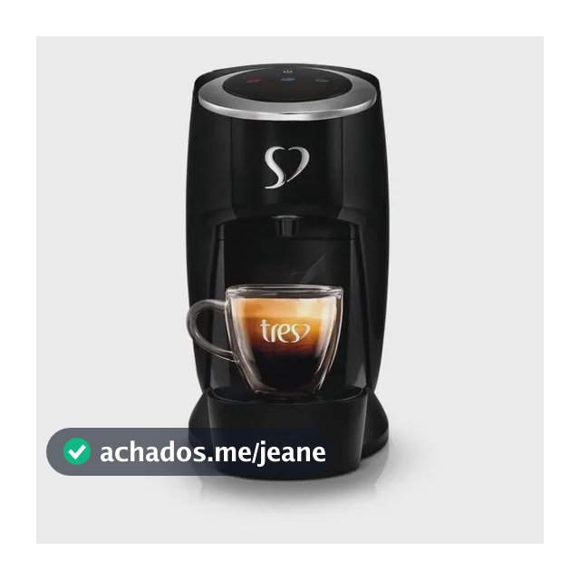 Cafeteira Tres Corações Touch automática preta para cápsulas monodose